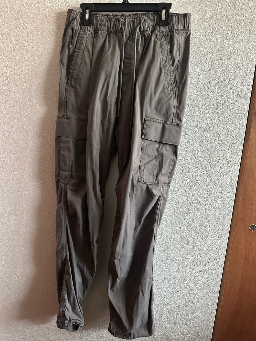 Hollister Grey Cargo Pants with Elastic Waist